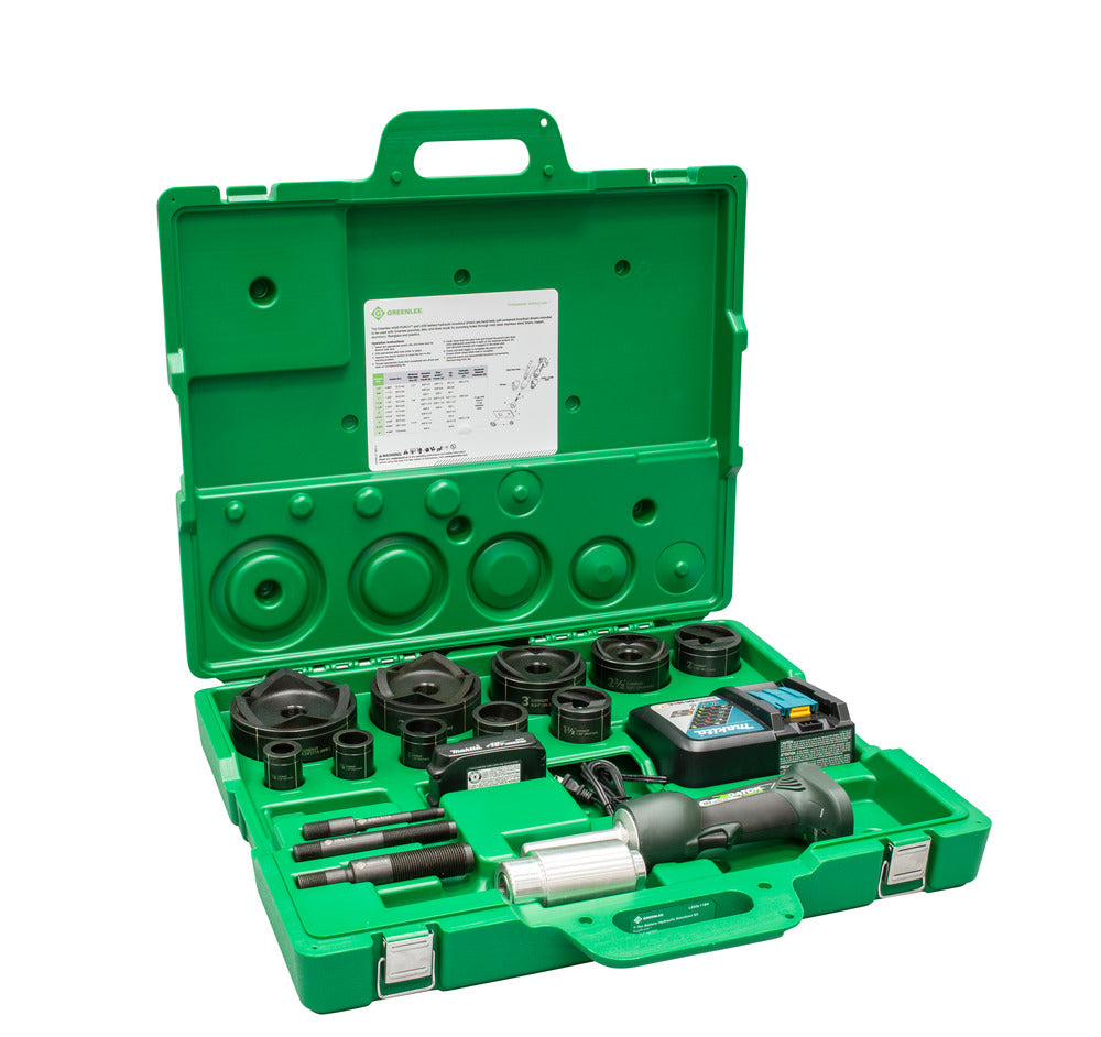 Greenlee LS50L2 Battery-Hydraulic Knockout Kit with Slug-Buster® ½  4 - Ace Tool Group - Greenlee