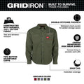 Milwaukee M552E-S GRIDIRON™ Flannel Shirt - Ace Tool Group - Milwaukee Tool