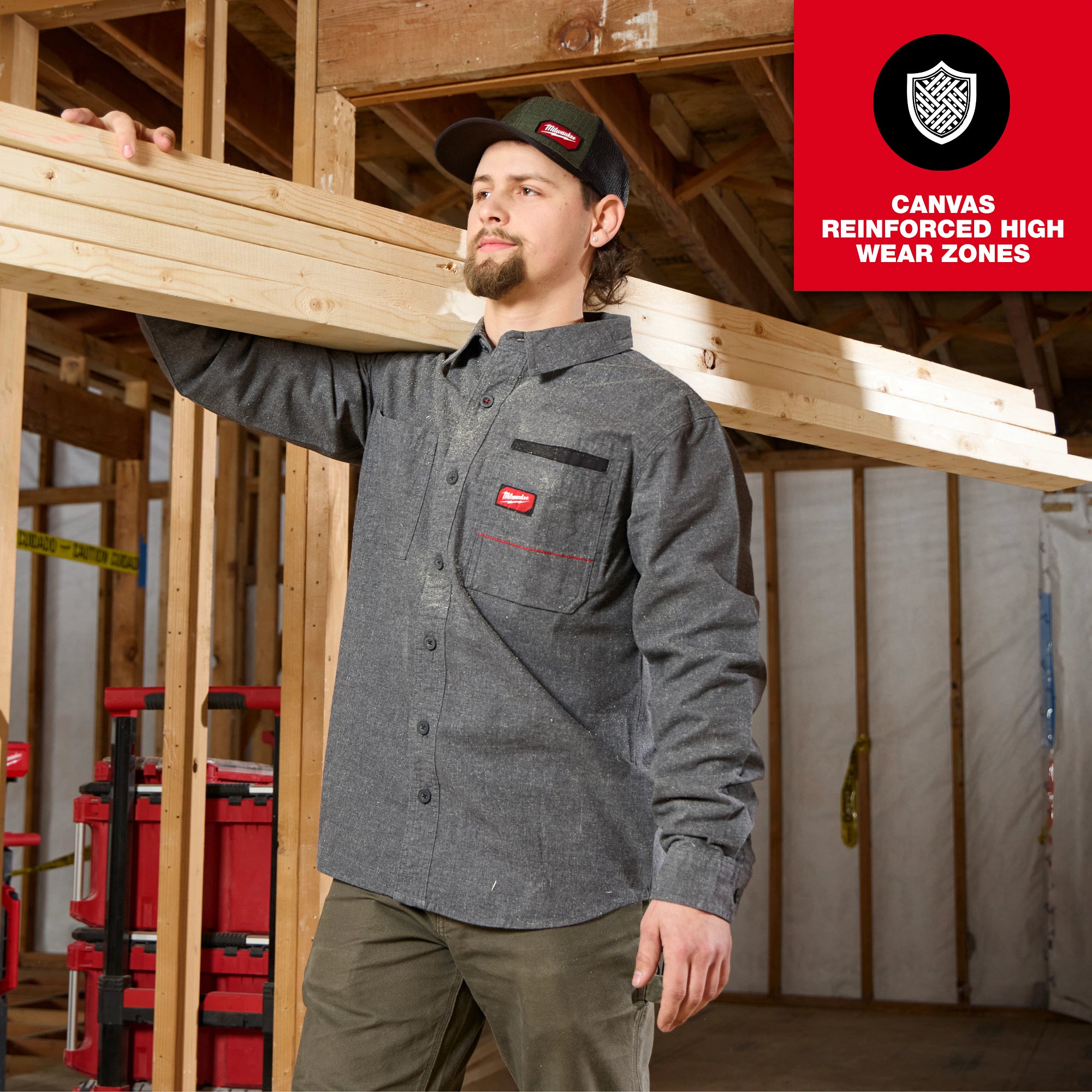 Milwaukee M552G-M GRIDIRON™ Flannel Shirt - Ace Tool Group - Milwaukee Tool