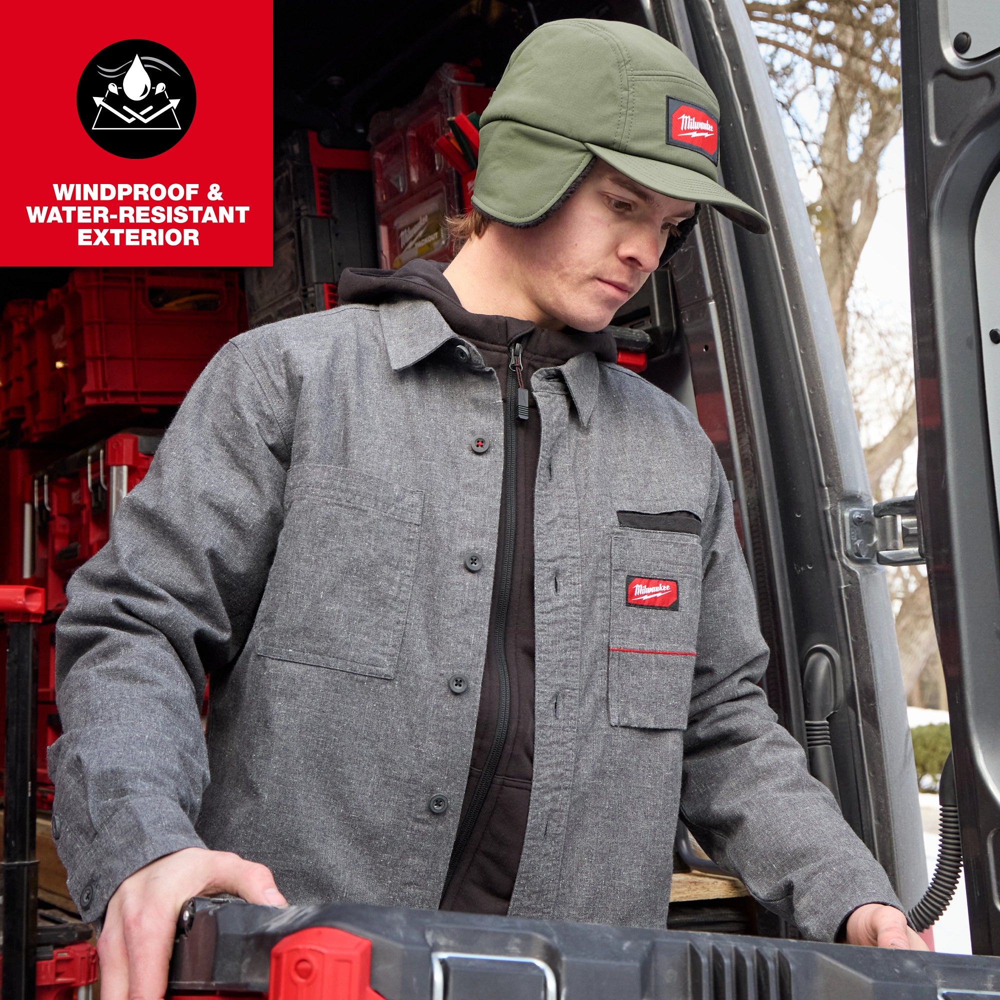 Milwaukee M754K-SM Milwaukee Sherpa-Lined Hat | Khaki, Small/Medium - Ace Tool Group - Milwaukee Tool