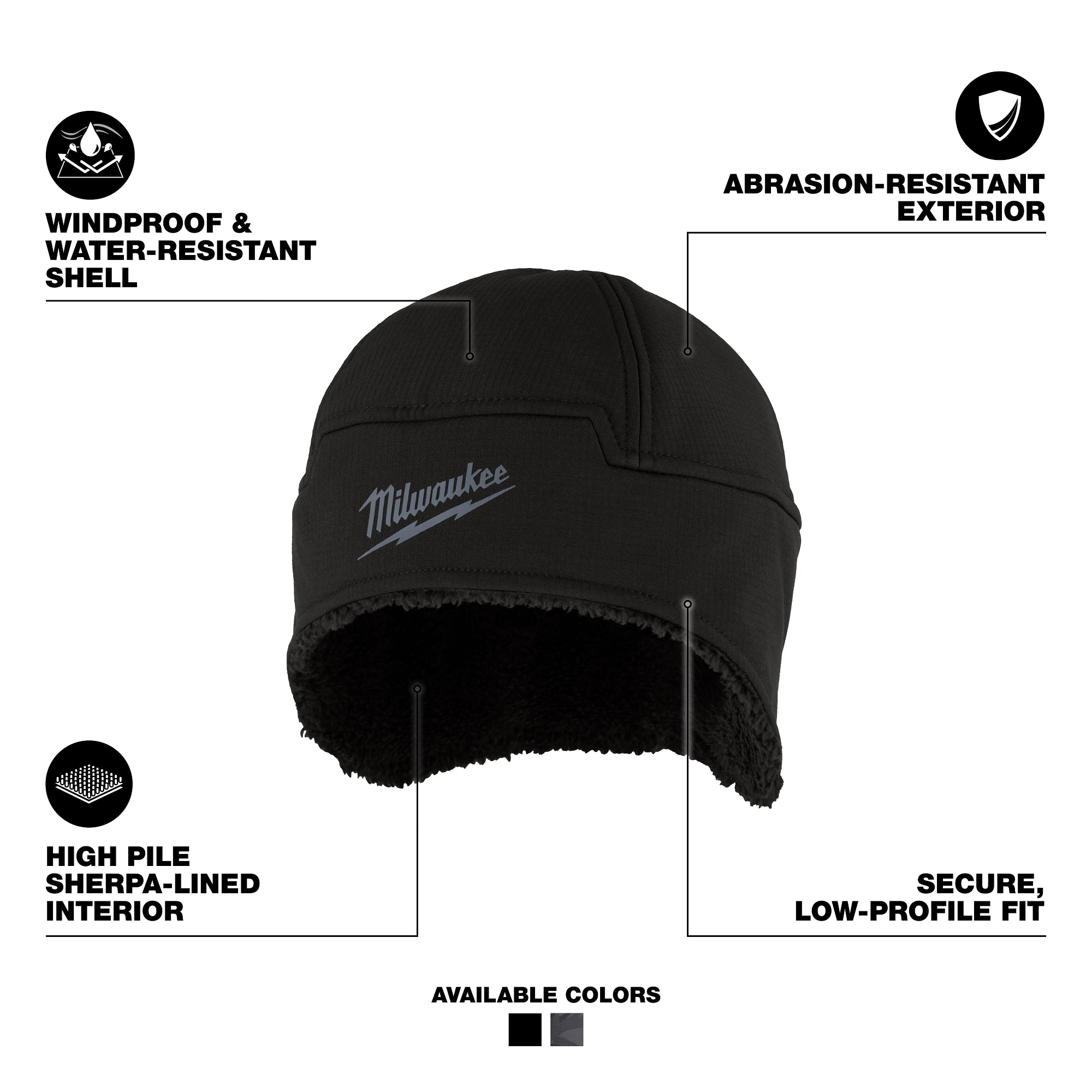 Milwaukee M755B-SM Milwaukee® Sherpa-Lined Beanie - Ace Tool Group - Milwaukee Tool