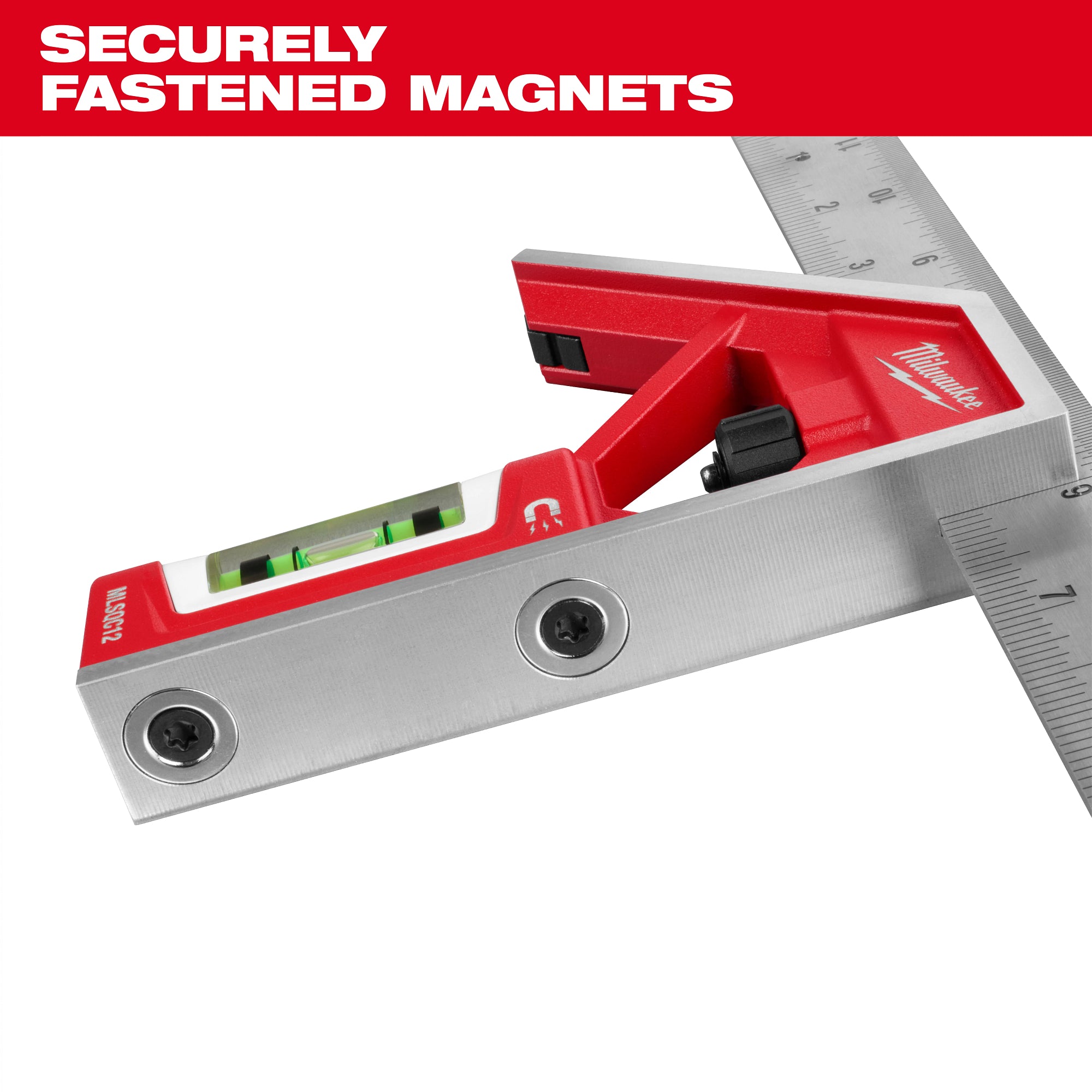 Milwaukee MLSQC12 12" Magnetic Combination Square - Ace Tool Group - Milwaukee Tool