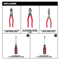 Milwaukee MT500 - 5PC Dipped Grip Cutting Pliers & Cushion Grip Screwdrivers Set (USA) - Ace Tool Group - Milwaukee