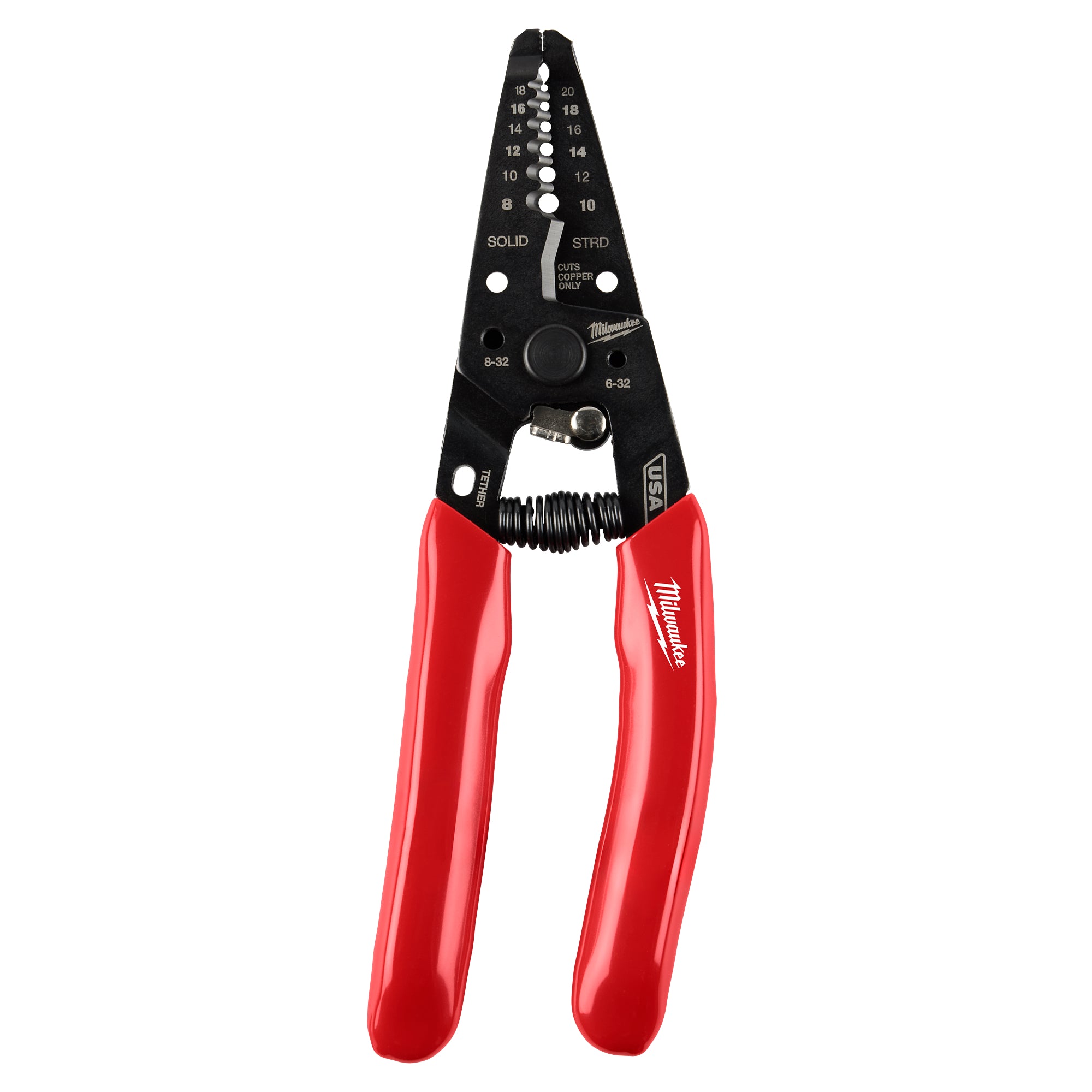 Milwaukee MT702 8-20 AWG Dipped Grip Wire Stripper & Cutter (USA) - Ace Tool Group - Milwaukee Tool