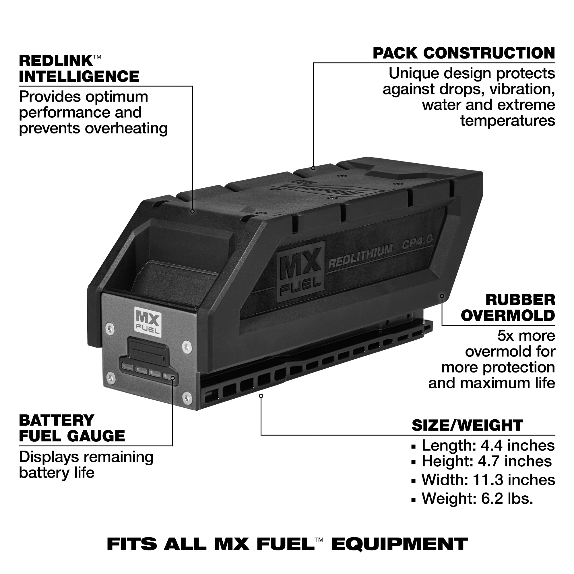 MX FUEL™ REDLITHIUM™ CP4.0 Battery Pack