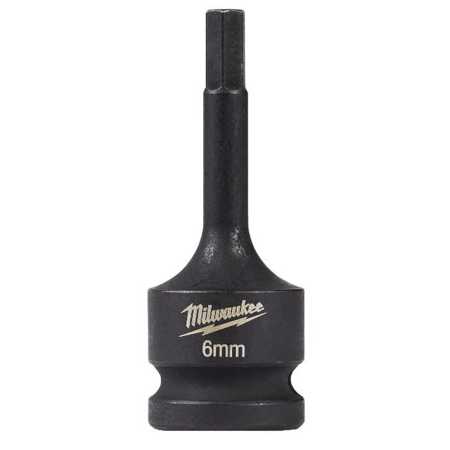 Milwaukee 49-66-5146 Shockwave Lineman's  1/2" Drive - 6mm Hex Bit Socket - Ace Tool Group - Milwaukee