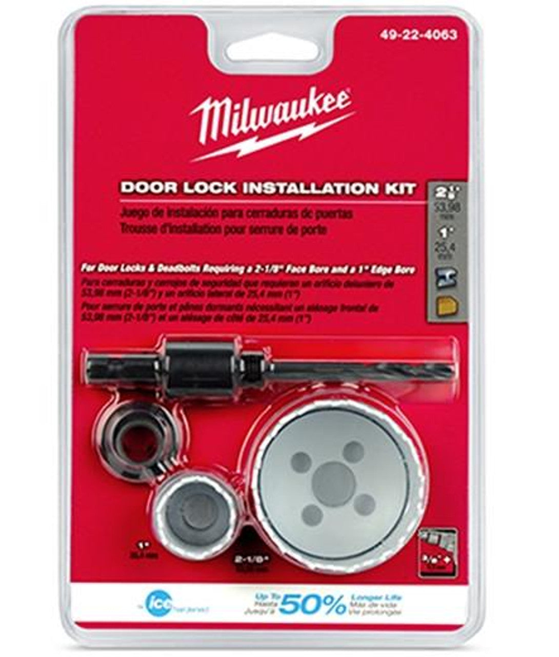 Milwaukee 49-22-4063 HOLE DOZER HOLE SAW DOOR LOCK KIT - Ace Tool Group - Milwaukee