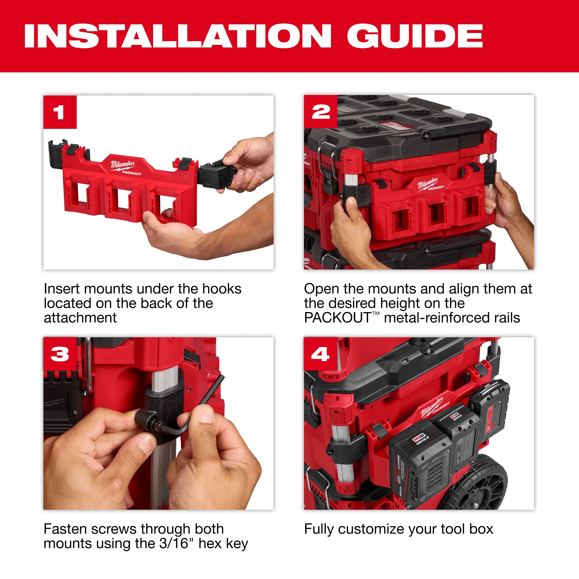 Milwaukee 48-22-8612 PACKOUT™ Tool Box Accessory Case Attachment - Ace Tool Group - Milwaukee Tool