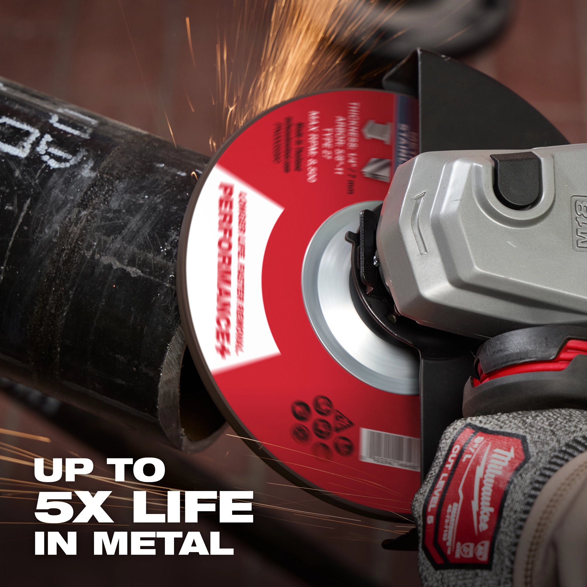 Milwaukee 49-94-0613 5" x 1/4" x 7/8" Performance+ Metal Grinding  Wheel - Type 27 - Ace Tool Group - Milwaukee Tool