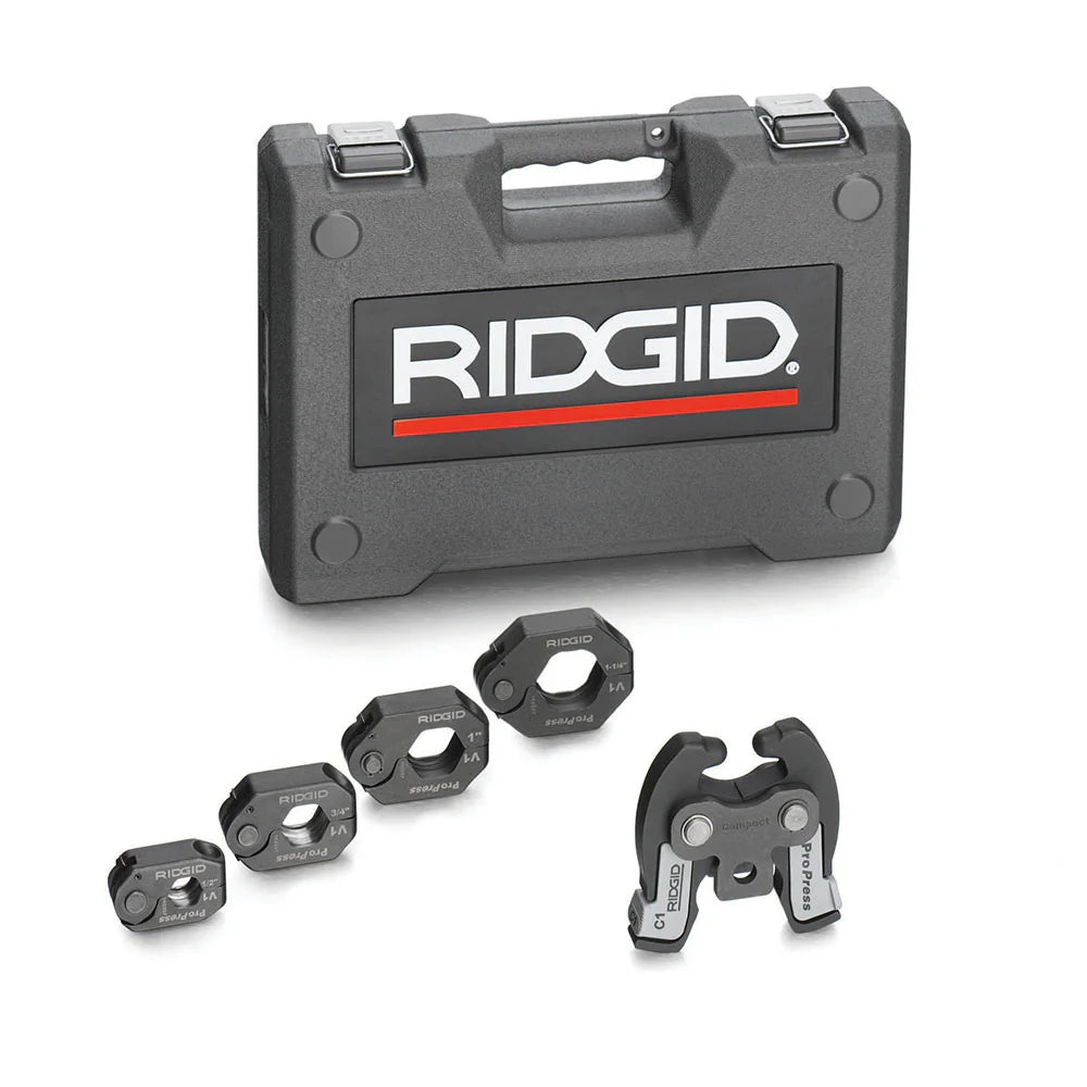 RIDGID 28048 V1/C1 ProPress Series Combo Kit, 1/2" - 1 1/4" - Ace Tool Group - Ridgid
