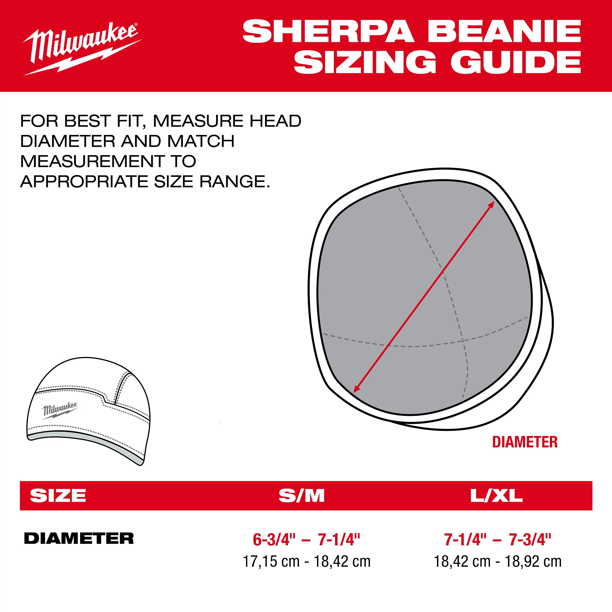 Milwaukee M755B-LXL Milwaukee® Sherpa-Lined Beanie - Ace Tool Group - Milwaukee Tool
