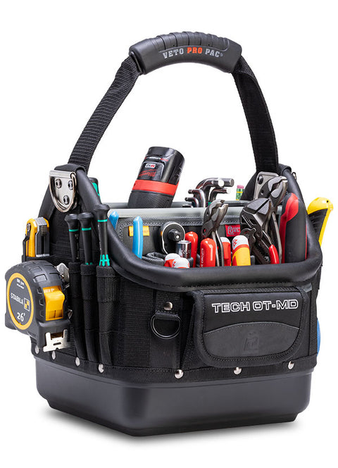 Veto Pro Pac VPP10743 Tech OT-MD Blackout Deep Base Open Top Tech Tool Bag - Ace Tool Group - Veto Pro Pac