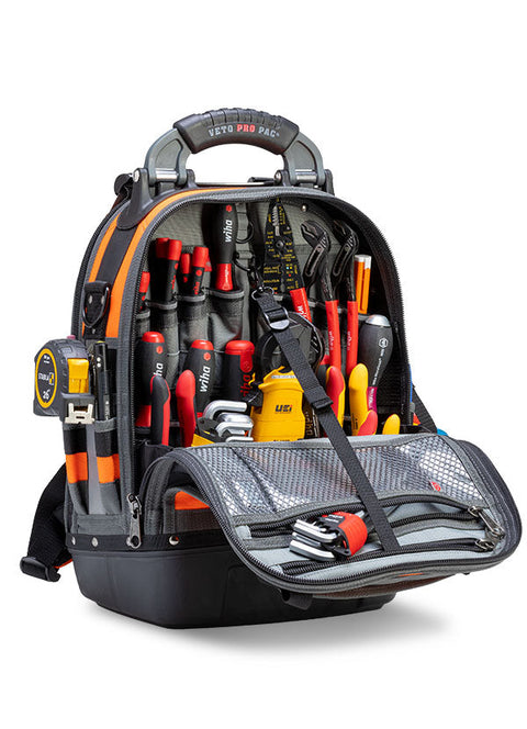 Veto Pro Pac VPP10064 Tech Pac Large Tool Backpack Hi-Viz Orange - Ace Tool Group - Veto Pro Pac