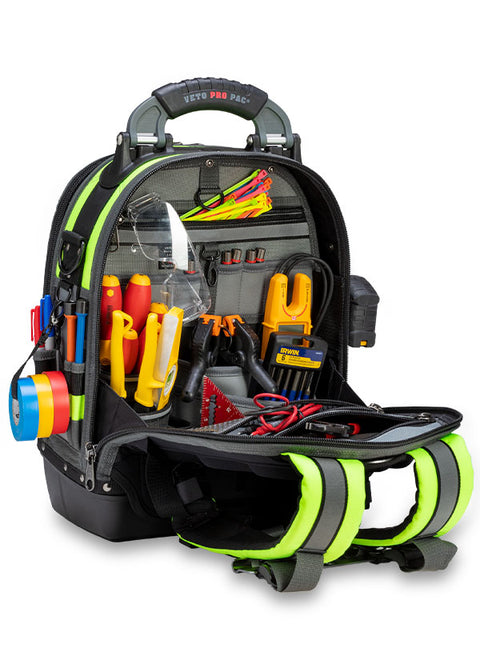 Veto Tech Pac VPP10063 Large Tool Backpack Hi-Viz Yellow - Ace Tool Group - Veto Pro Pac