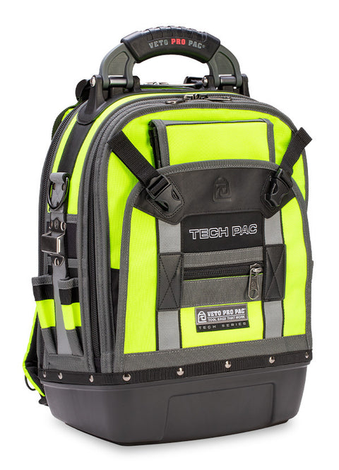 Veto Tech Pac VPP10063 Large Tool Backpack Hi-Viz Yellow - Ace Tool Group - Veto Pro Pac
