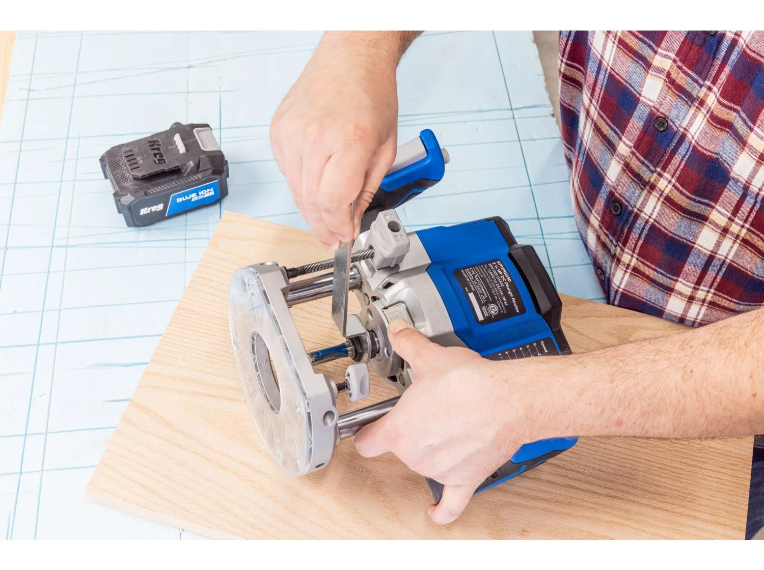 Kreg KPTPR225B 20V Cordless Ionic Drive 2-1/4 HP Plunge Router, Bare Tool - Ace Tool Group - Kreg