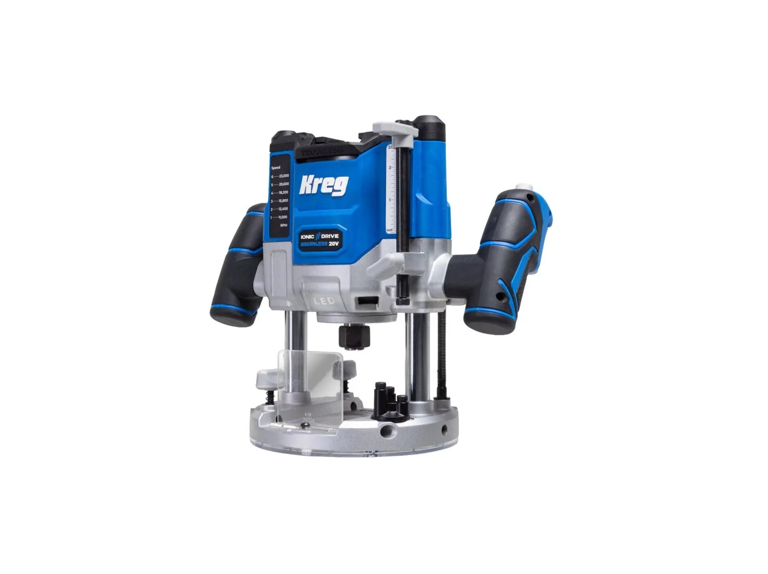 Kreg KPTPR225B 20V Cordless Ionic Drive 2-1/4 HP Plunge Router, Bare Tool - Ace Tool Group - Kreg