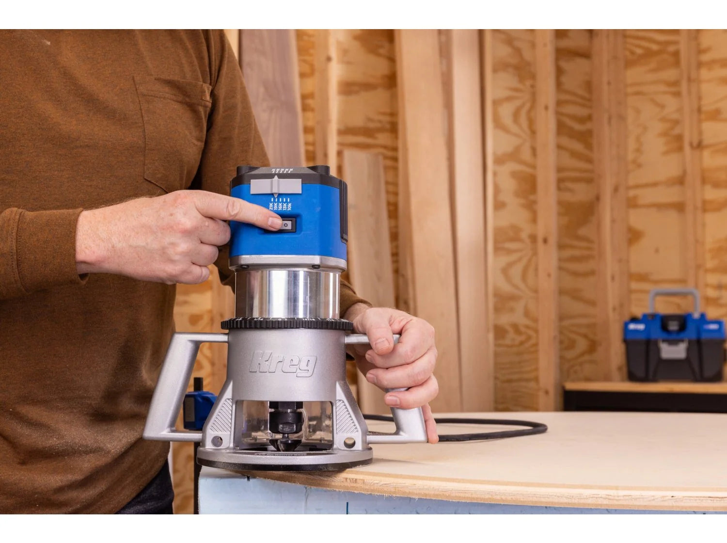 Kreg PRSPR325 3-1/4 HP SureSpeed Fixed-Base Router - Ace Tool Group - Kreg