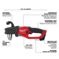 Milwaukee 2807-20 M18 Fuel Hole Hawg 1/2" Right Angle Drill - Ace Tool Group - Milwaukee