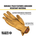 Klein Tools 60606 Leather All Purpose Gloves, S - Ace Tool Group - Klein