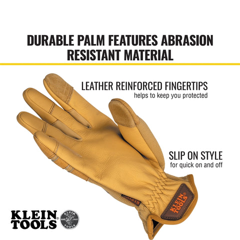 Klein Tools 60606 Leather All Purpose Gloves, S - Ace Tool Group - Klein