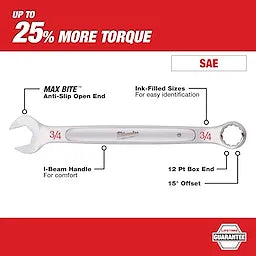 Milwaukee 48-22-9411 11pc SAE Combination Wrench Set - Ace Tool Group - Milwaukee