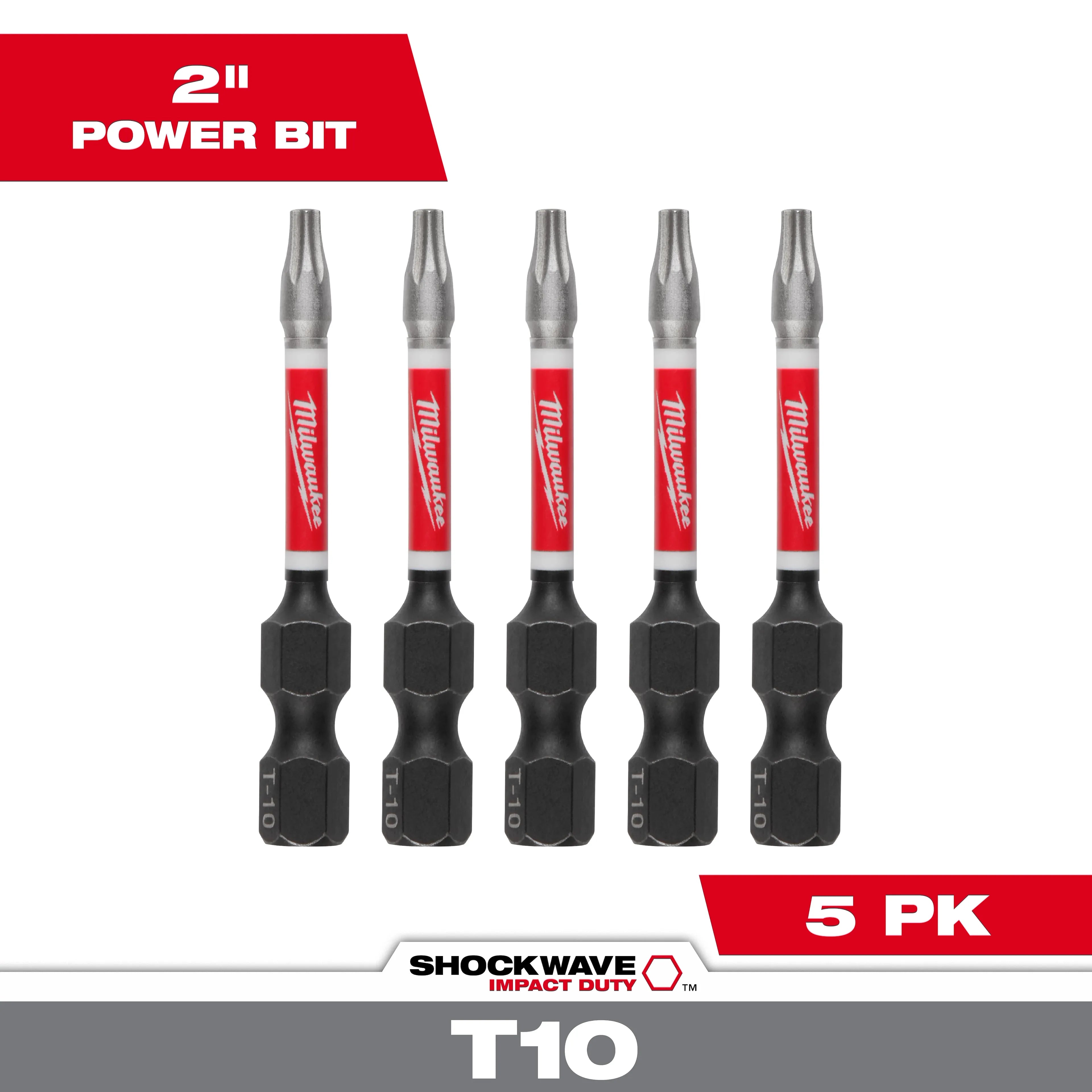 Milwaukee 48-32-4682 SHOCKWAVE 2 in. T10 Impact Driver Bits 6PK - Ace Tool Group - Milwaukee