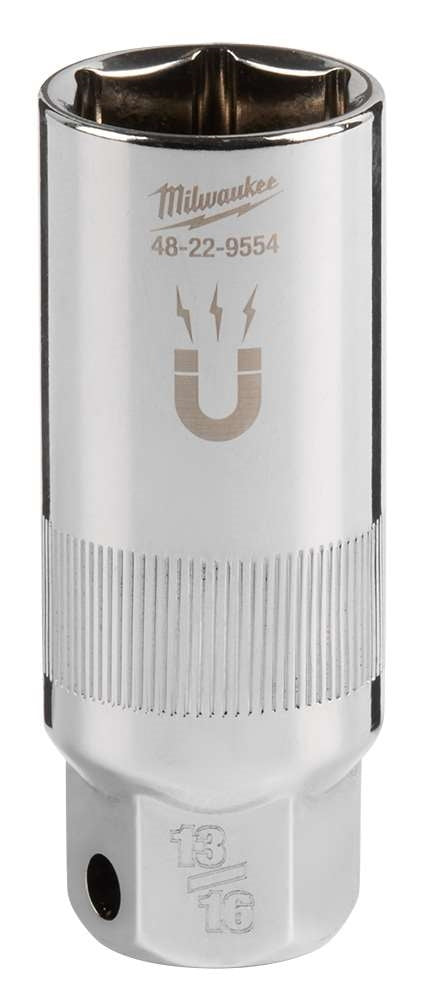 Milwaukee 48-22-9554 3/8" Drive 13/16" Magnetic Spark Plug Socket - Ace Tool Group - Milwaukee