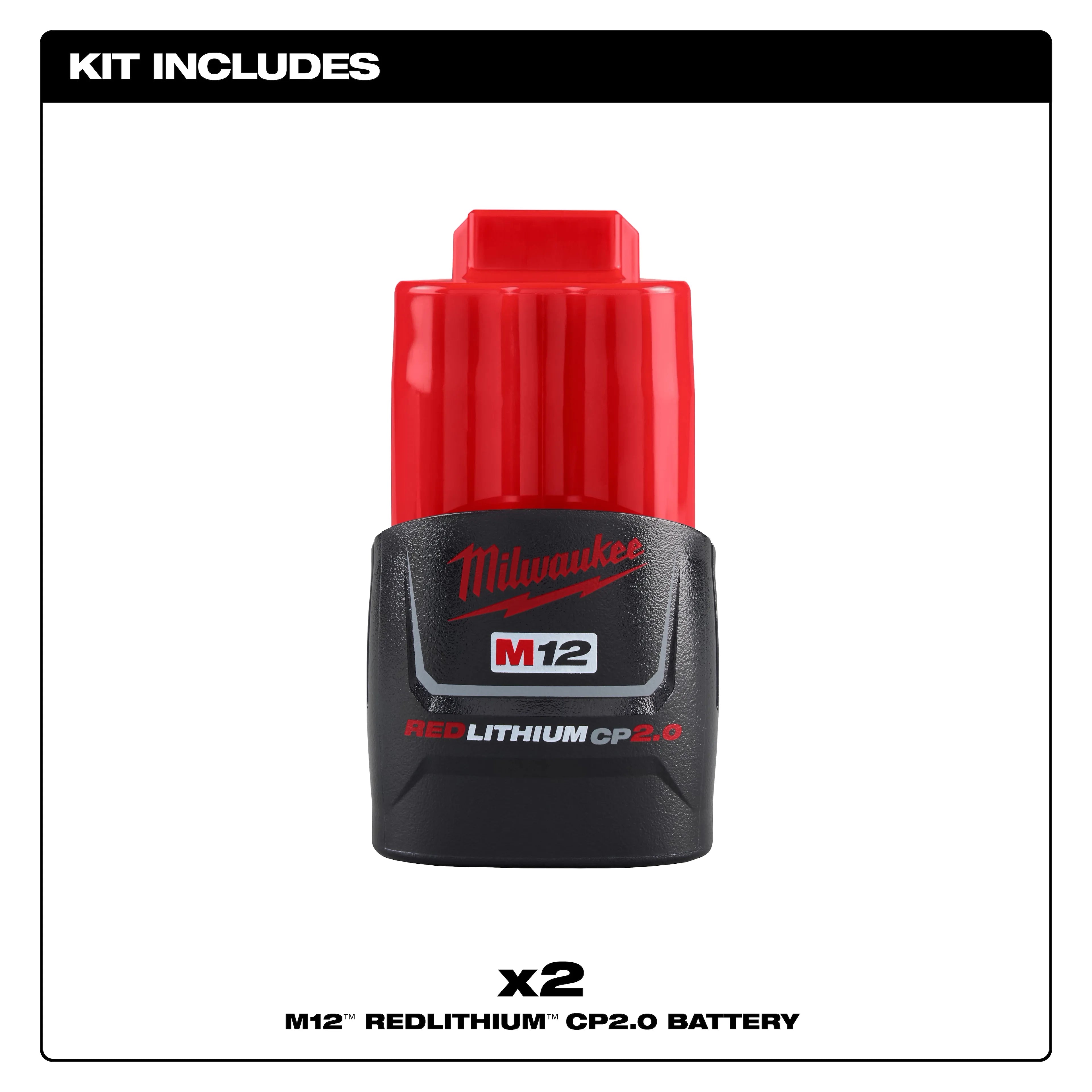 Milwaukee 48-11-2422 M12™ REDLITHIUM™ CP2.0 Battery Two Pack - Ace Tool Group - Milwaukee