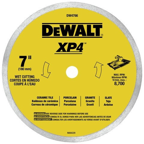 Dewalt Dw4766 7" Porcelain Tile Blade - Ace Tool Group - DeWalt