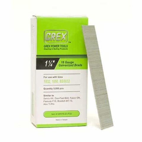 Grex Gbn18-32 18 Gauge 1-1/4-Inch Brad Nails - Ace Tool Group - Grex