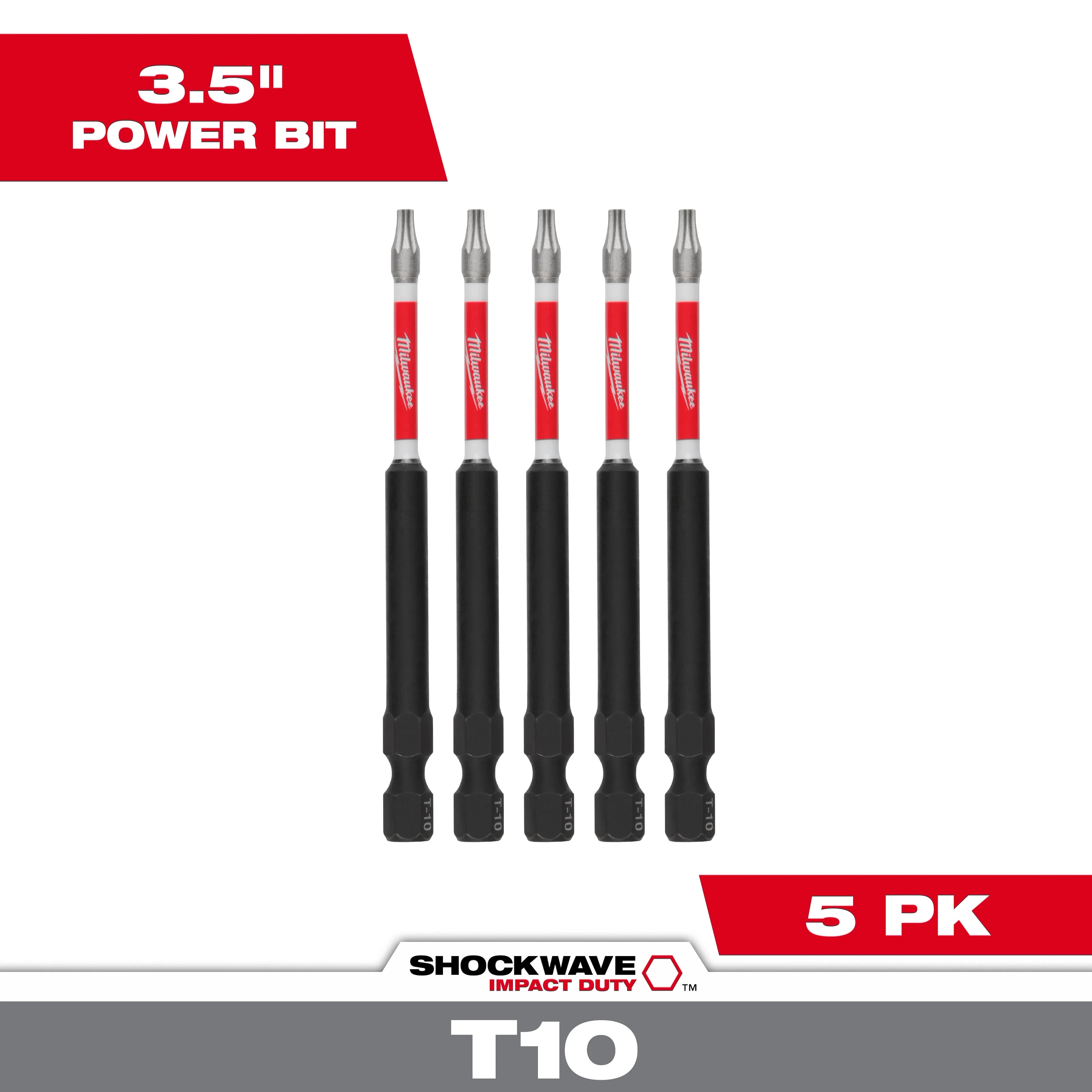 Milwaukee 48-32-4576 SHOCKWAVE 3.5 in. T10 Impact Driver Bits 6PK - Ace Tool Group - Milwaukee