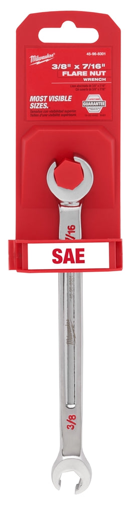 Milwaukee 45-96-8301 3/8" X 7/16" Double End Flare Nut Wrench - Ace Tool Group - Milwaukee