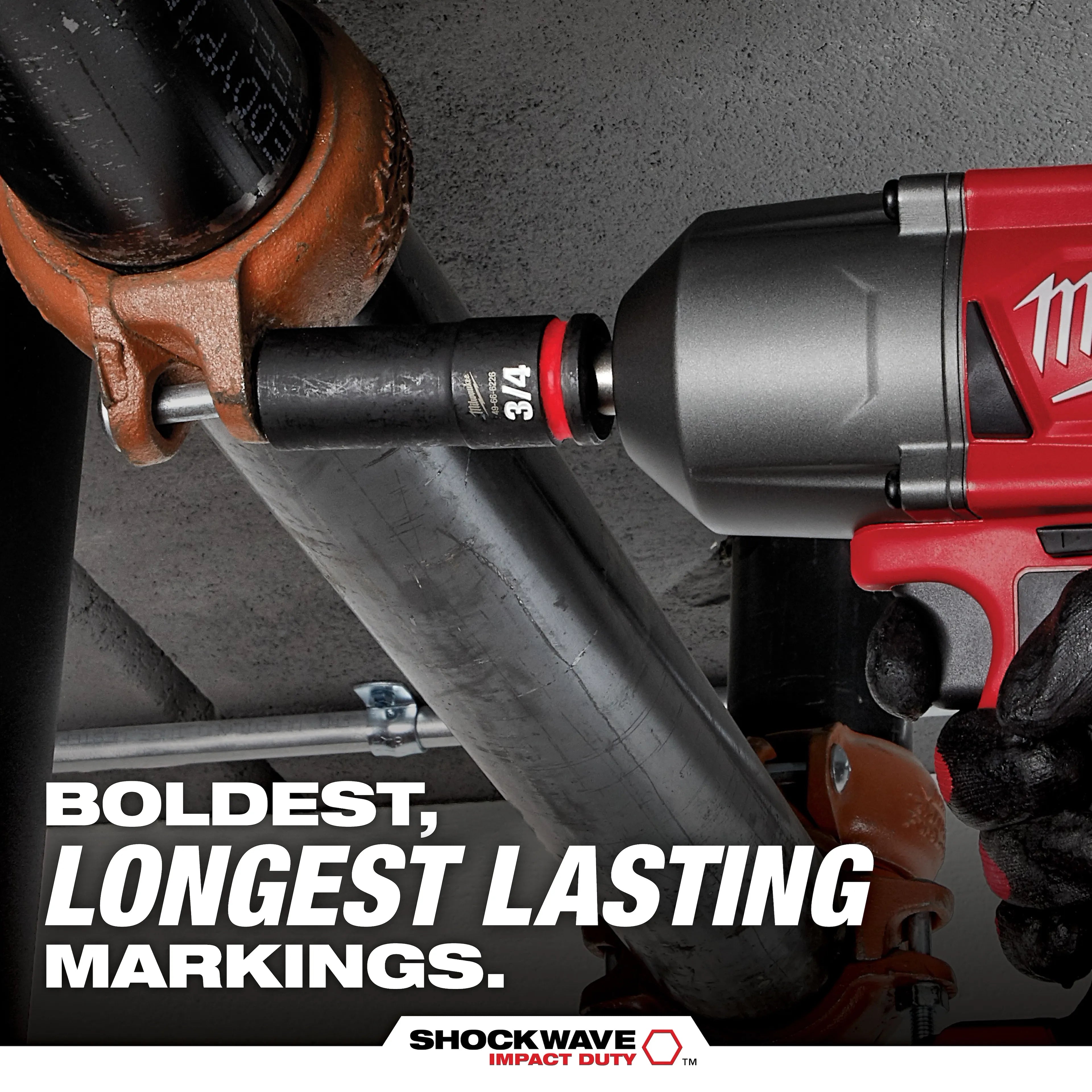 Milwaukee 49-66-6816 SHOCKWAVE Impact Duty Socket 3/8" Dr 19PC MM TRAY Set - Ace Tool Group - Milwaukee