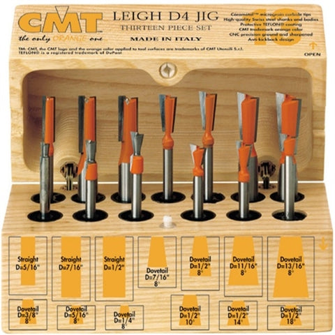 Cmt 800.519.11 13 Piece Dovetail & Straight Bit Set - Ace Tool Group - CMT