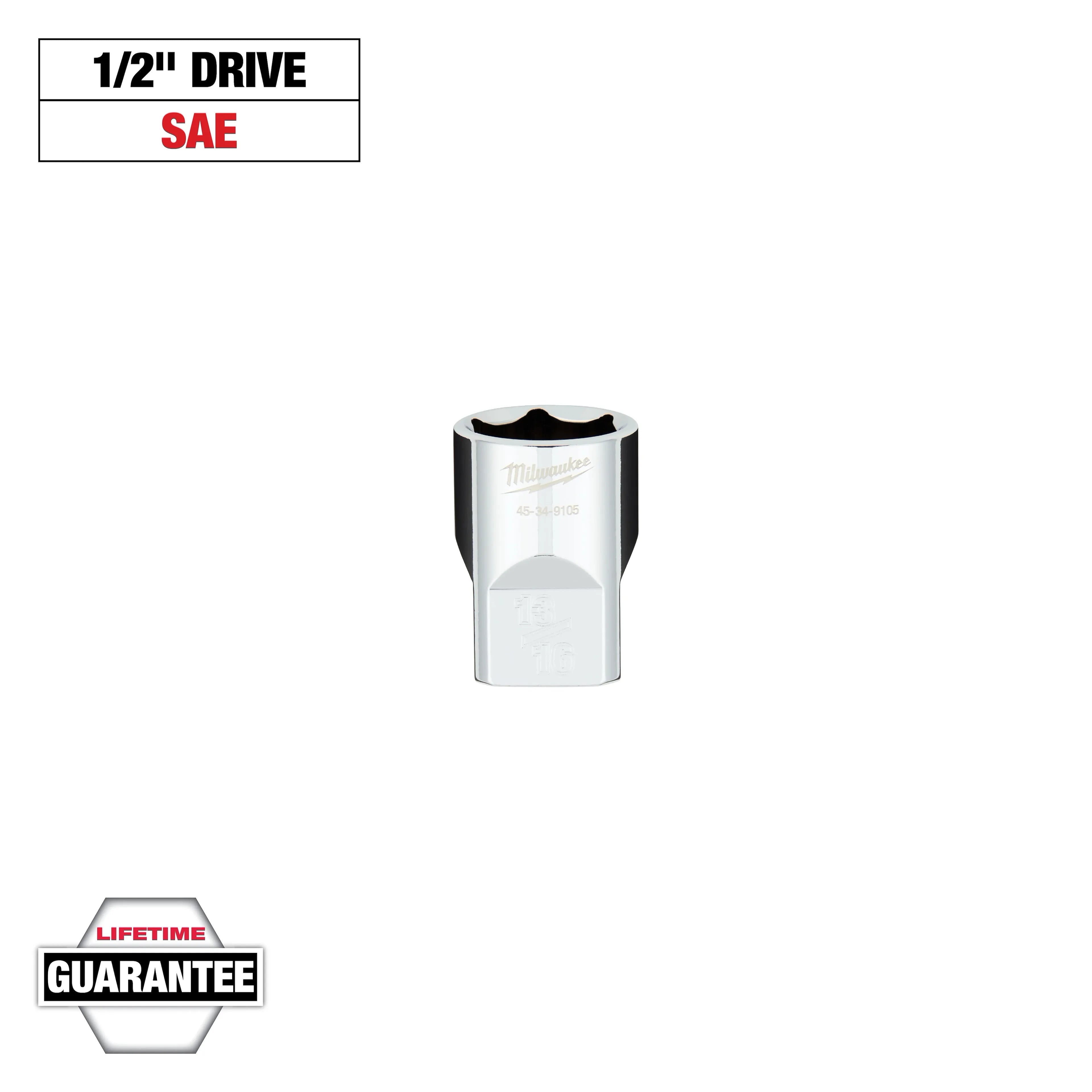 Milwaukee 45-34-9105 1/2" DRIVE 13/16" SOCKET - Ace Tool Group - Milwaukee