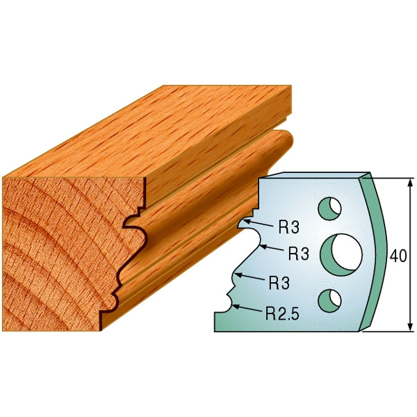 CMT 690.122 Pair of Profiled Knives for Shaper Cutters - Ace Tool Group - CMT