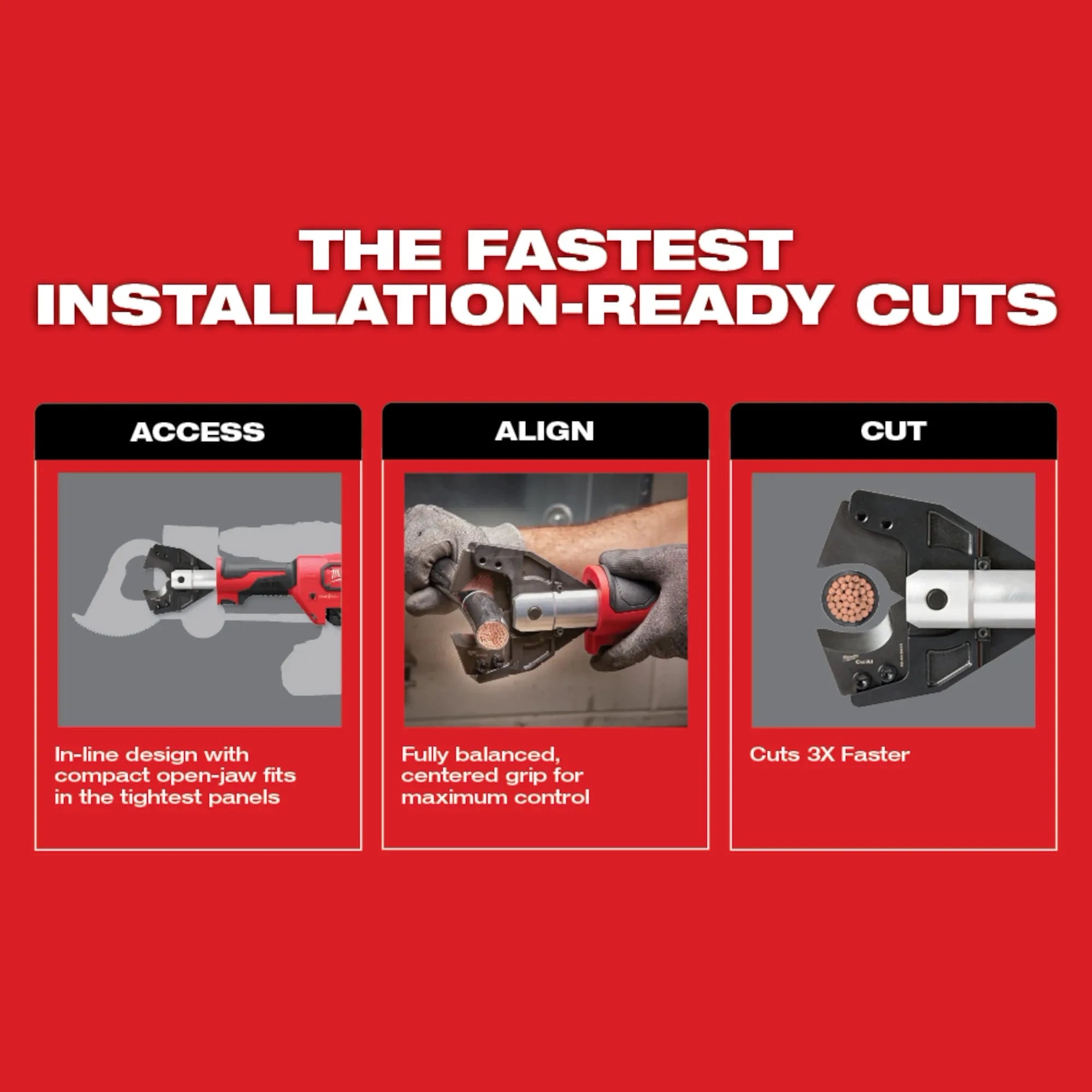 Milwaukee 2672-21 M18 CABLE CUTTER CU/AL JAWS - Ace Tool Group - Milwaukee