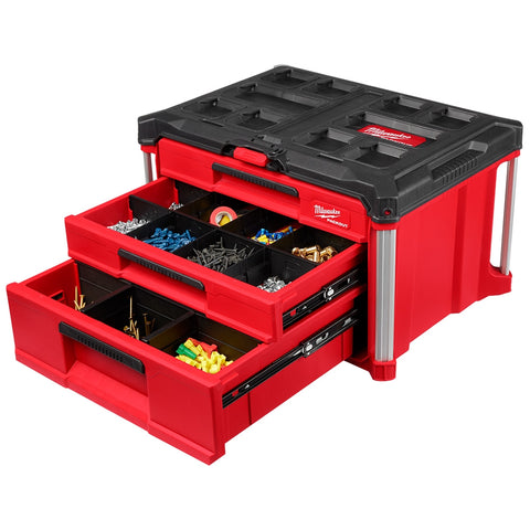Milwaukee  48-22-8447 PACKOUT Multi-Depth 3-Drawer Tool Box - Ace Tool Group - Milwaukee