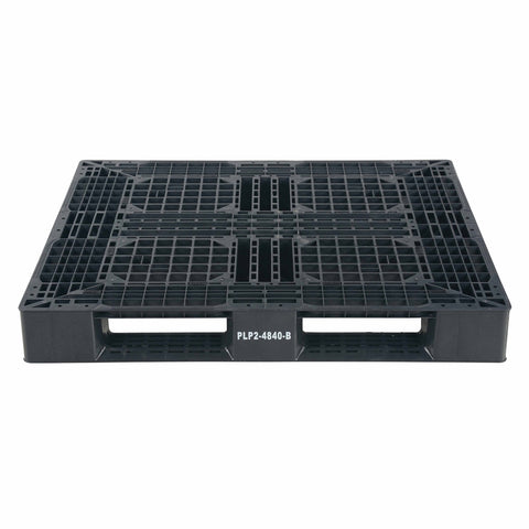 Vestil PLP2-4840-BLACK Black Plastic Pallet 6000 Lb 48 X 40 - Ace Tool Group - Vestil