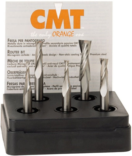 CMT 192.000.02 5-Piece Upcut Spiral Bit Set, 1/2-Inch Shank - Ace Tool Group - CMT