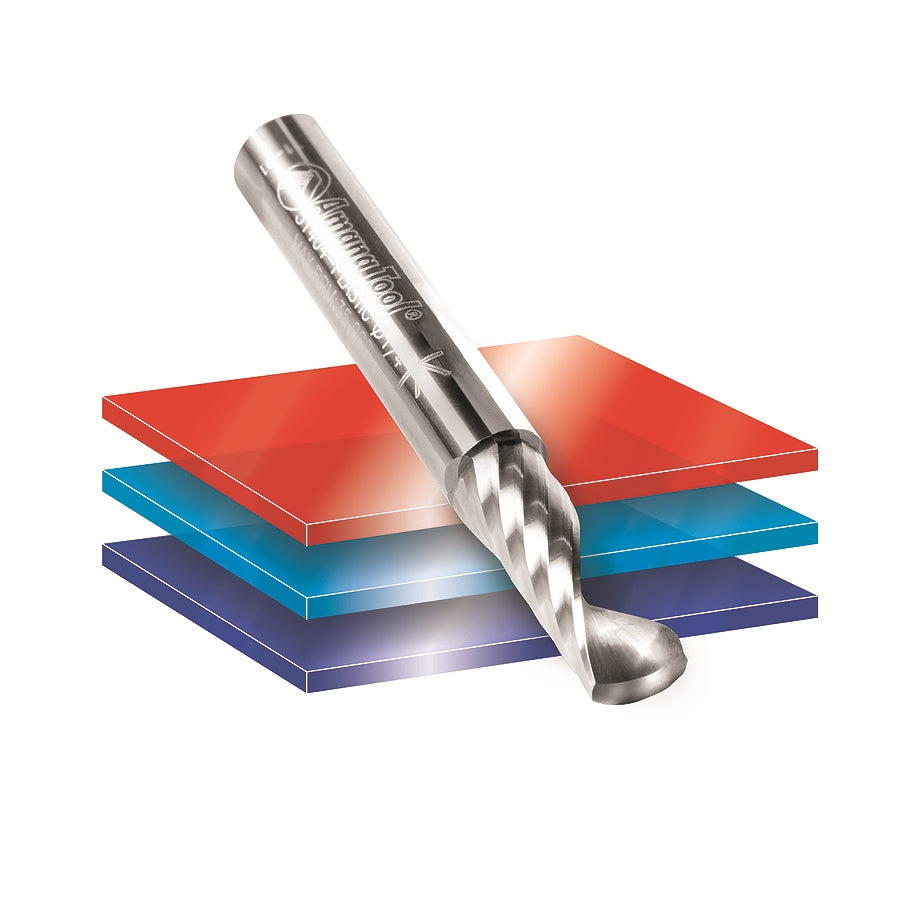Amana Tool 51441 Solid Carbide Cnc Spiral O Single Flute, Plastic Cutting 1/16 Dia X 1/4 X 1/4 Shank X 2 Inch Long Up-Cut Router Bit - Ace Tool Group - Amana Tool