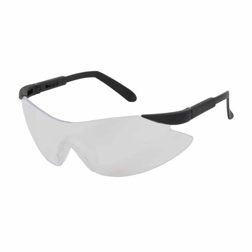 PIP 250-92-0000 Wilco Eyewear, Clear Polycarbonate Lens, Anti-Scratch, Black Temples With Adjustable Length, Ribbed Rubber Nosepiece, 7 Base Curve Lens -12 Pack - Ace Tool Group - Protective Industrial Products