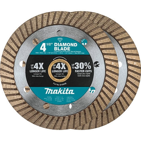 Makita B-69705 4-1/2 in. Diamond Blade, Turbo GP 2pk - Ace Tool Group - Makita