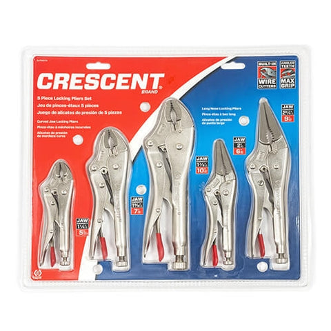 Crescent CLP5SETN 5pc. Long Nose Locking Pliers Set - Ace Tool Group - Crescent