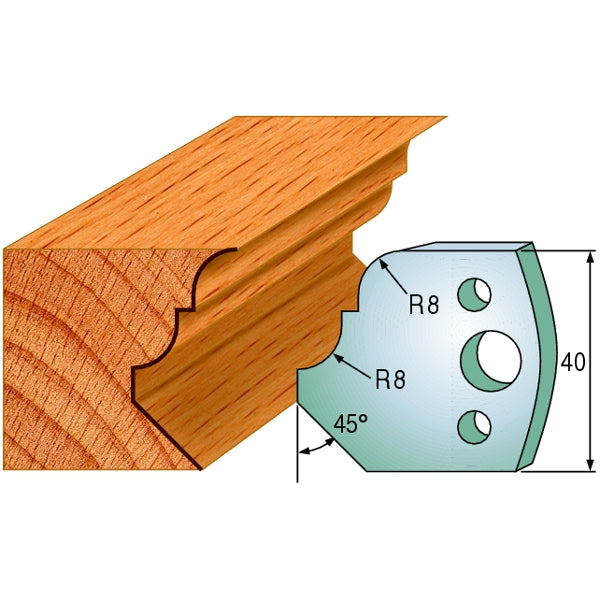 CMT 690.073 Pair of Profiled Knives for Shaper Cutters - Ace Tool Group - CMT