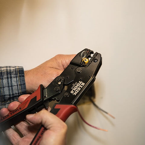 Klein 3005CR Ratcheting Crimper, 10-22 AWG - Ace Tool Group - Klein
