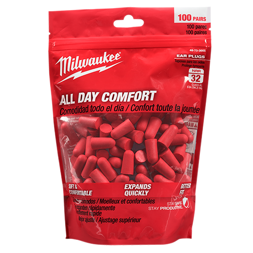 Milwaukee 48-73-3005 100 Pair Ear Plugs 6 Pack - Ace Tool Group - Milwaukee