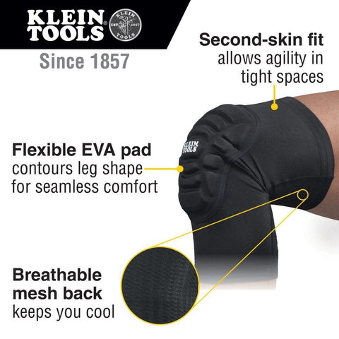 Klein 60614 Lightweight Knee Pad Sleeves, S/M - Ace Tool Group - Klein