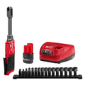 Milwaukee 3050-21 M12 FUEL INSIDER Extended Reach Box Ratchet Kit - Ace Tool Group - Milwaukee